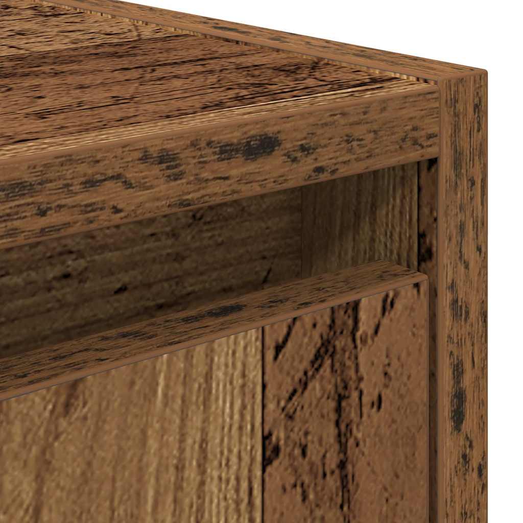 vidaXL Wall-Mounted Bedside Cabinet Old Wood 38x34x40 cm