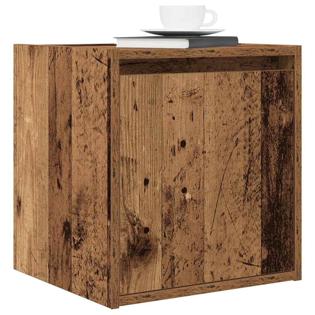 vidaXL Wall-Mounted Bedside Cabinets 2 pcs Old Wood 38x34x40 cm