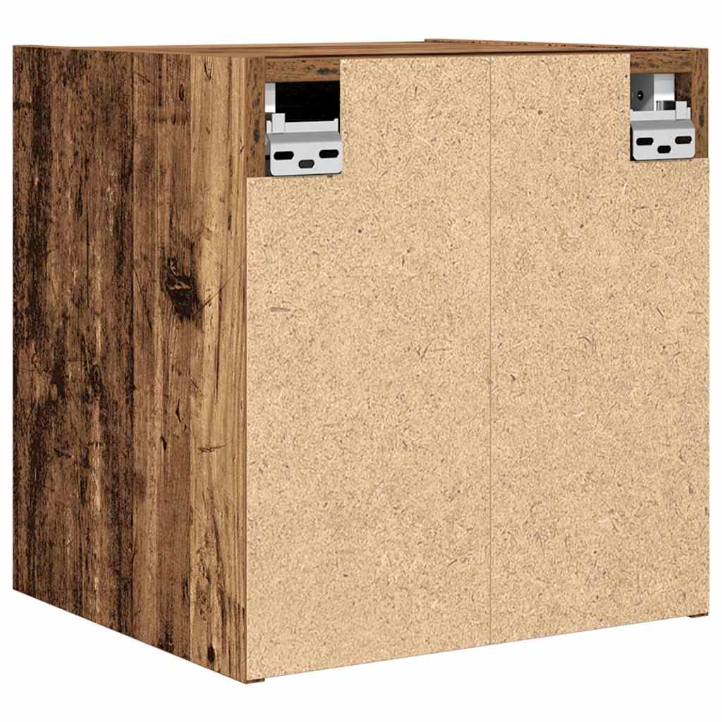 vidaXL Wall-Mounted Bedside Cabinets 2 pcs Old Wood 38x34x40 cm