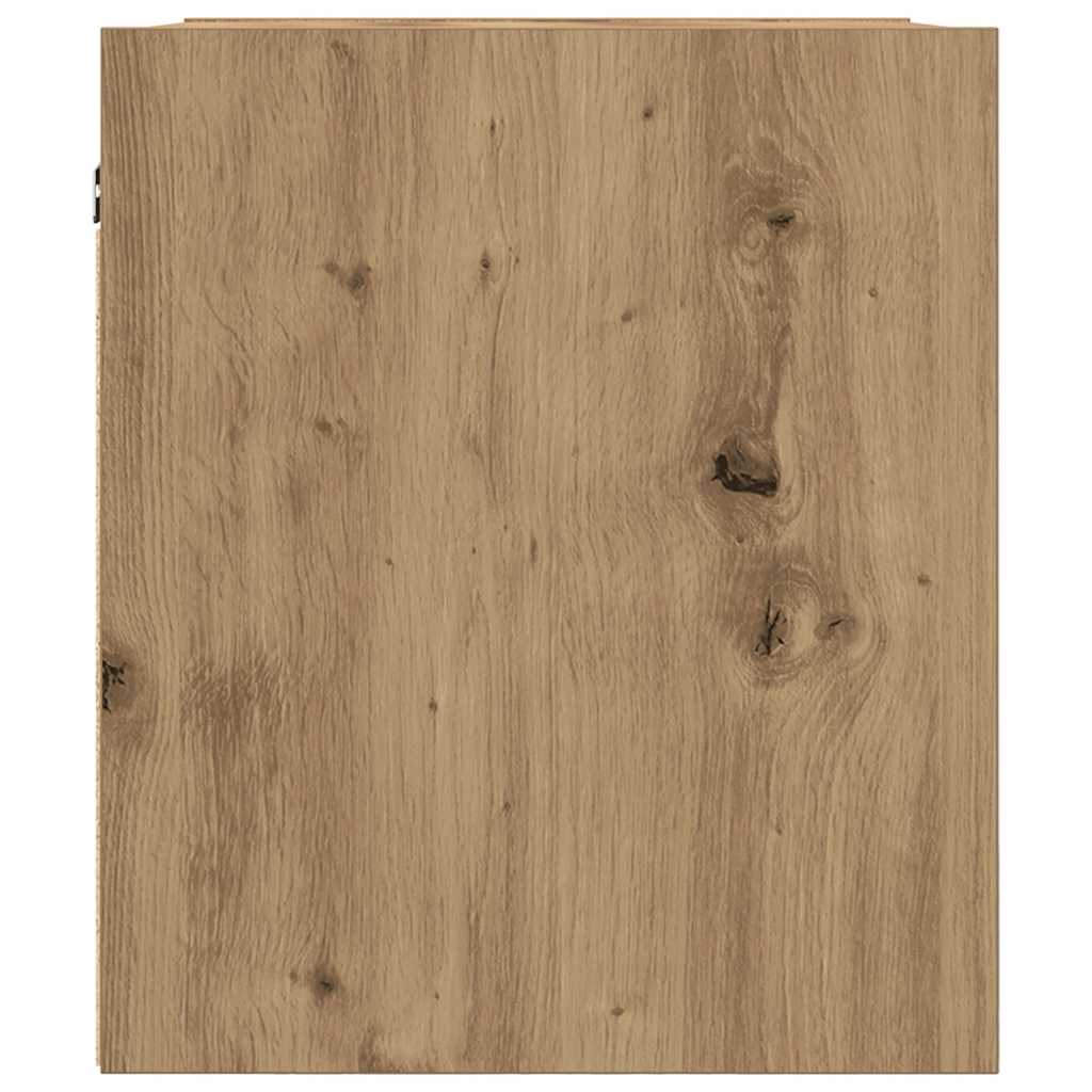 vidaXL Wall-Mounted Bedside Cabinet Artisan Oak 38x34x40 cm