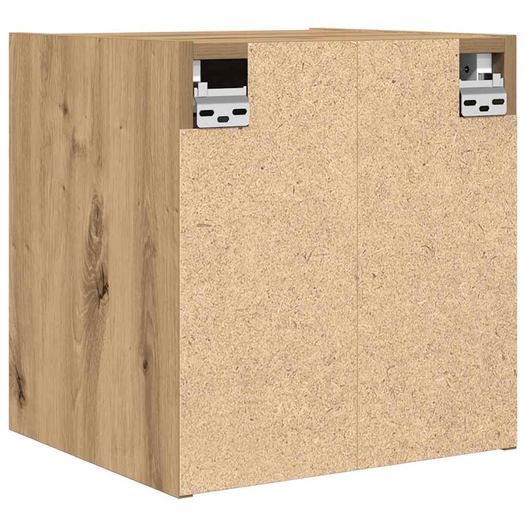 vidaXL Wall-Mounted Bedside Cabinet Artisan Oak 38x34x40 cm