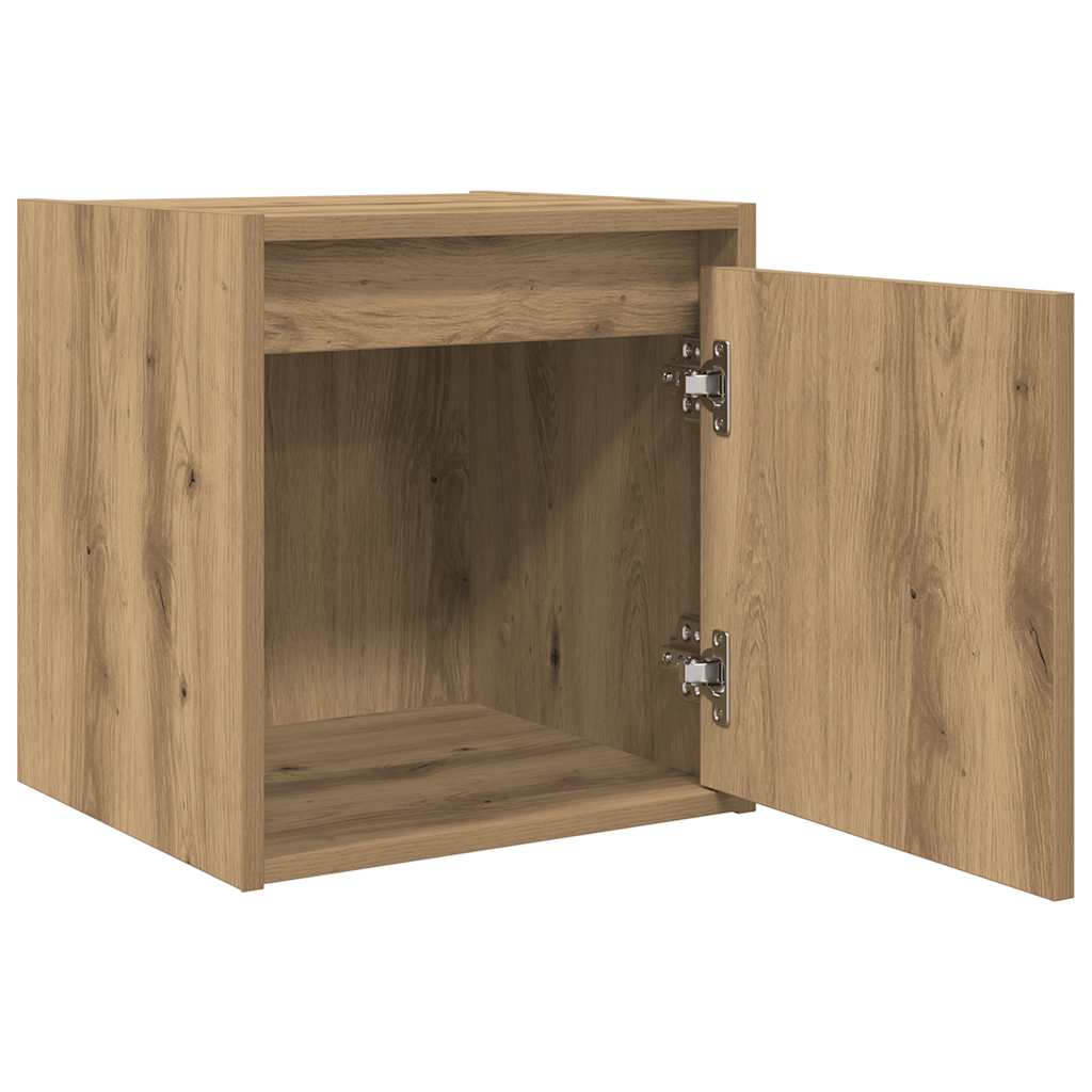 vidaXL Wall-Mounted Bedside Cabinets 2 pcs Artisan Oak 38x34x40 cm