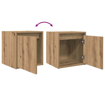 vidaXL Wall-Mounted Bedside Cabinets 2 pcs Artisan Oak 38x34x40 cm