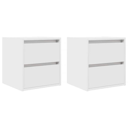 vidaXL Wall-mounted Bedside Cabinets 2 pcs White 38x34x40 cm