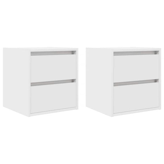 vidaXL Wall-mounted Bedside Cabinets 2 pcs White 38x34x40 cm