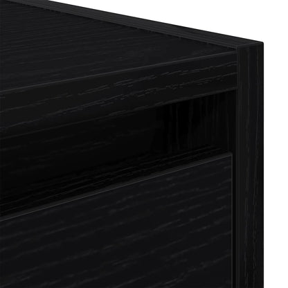 vidaXL Wall-mounted Bedside Cabinet Black Oak 38x34x40 cm