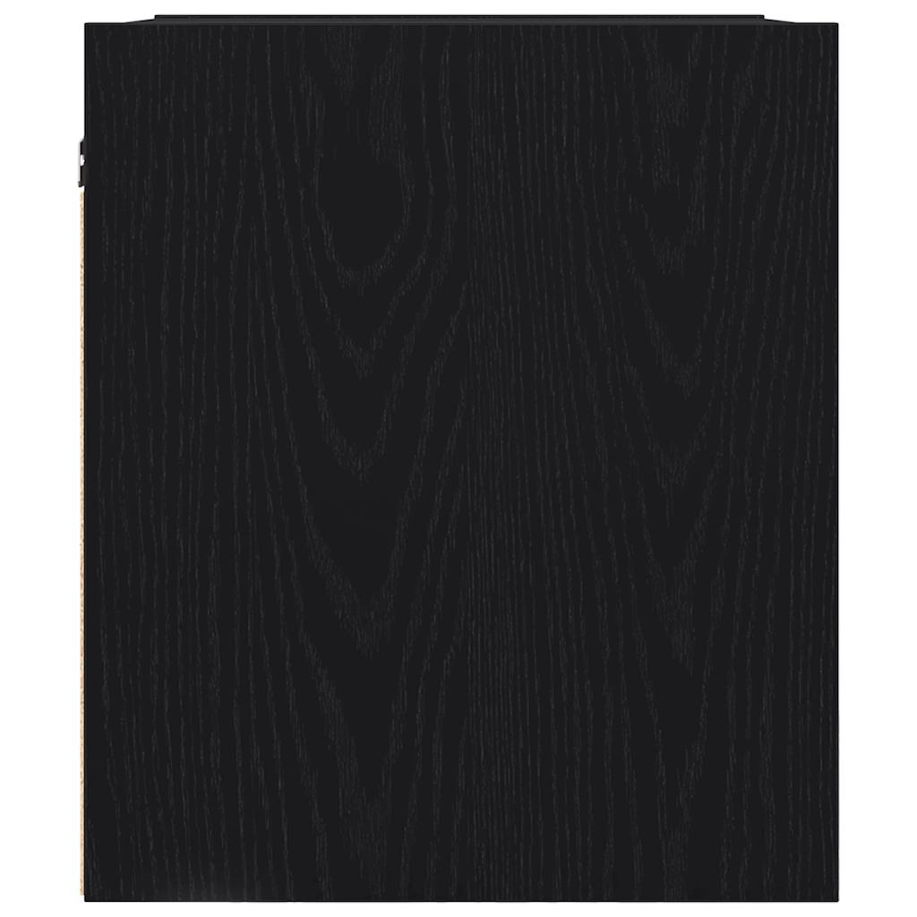 vidaXL Wall-mounted Bedside Cabinets 2 pcs Black Oak 38x34x40 cm