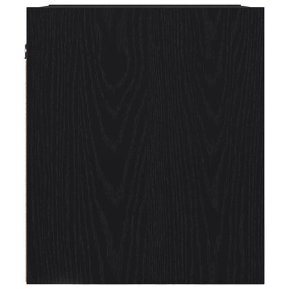vidaXL Wall-mounted Bedside Cabinets 2 pcs Black Oak 38x34x40 cm