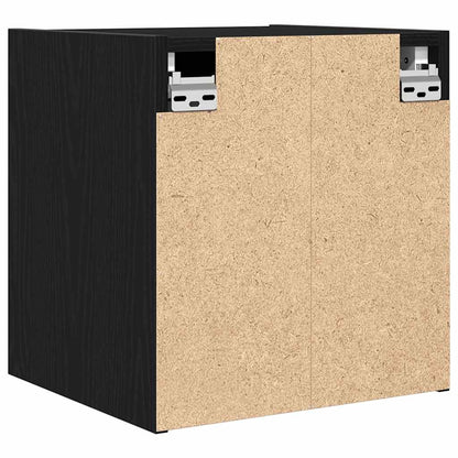 vidaXL Wall-mounted Bedside Cabinets 2 pcs Black Oak 38x34x40 cm