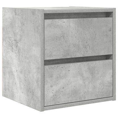 vidaXL Wall-mounted Bedside Cabinet Concrete Grey 38x34x40 cm