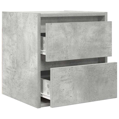 vidaXL Wall-mounted Bedside Cabinet Concrete Grey 38x34x40 cm