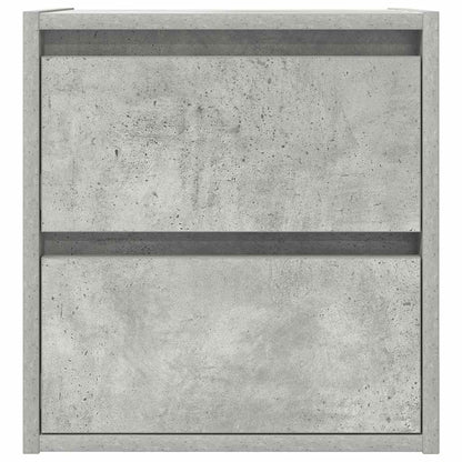 vidaXL Wall-mounted Bedside Cabinet Concrete Grey 38x34x40 cm