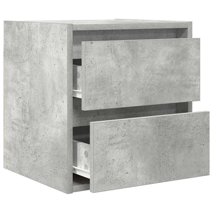 vidaXL Wall-mounted Bedside Cabinets 2 pcs Concrete Grey 38x34x40 cm