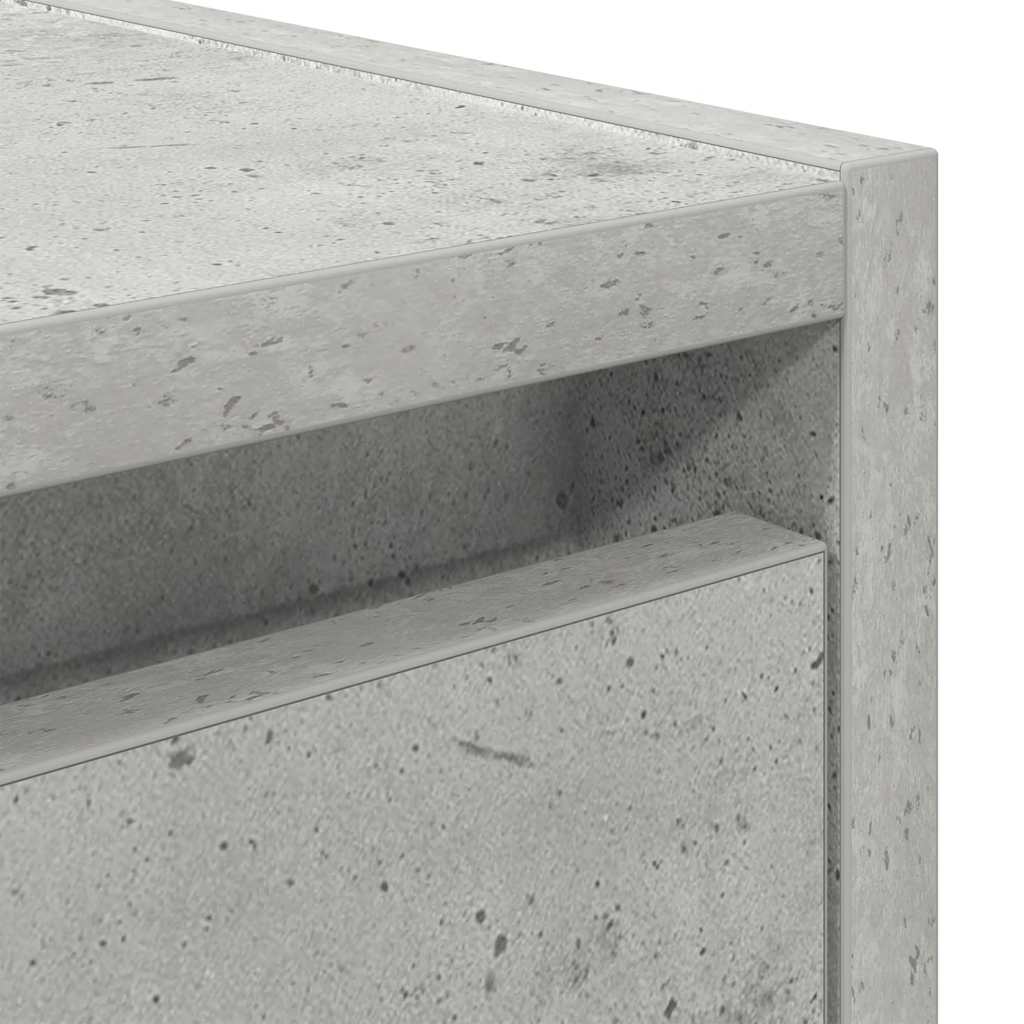 vidaXL Wall-mounted Bedside Cabinets 2 pcs Concrete Grey 38x34x40 cm