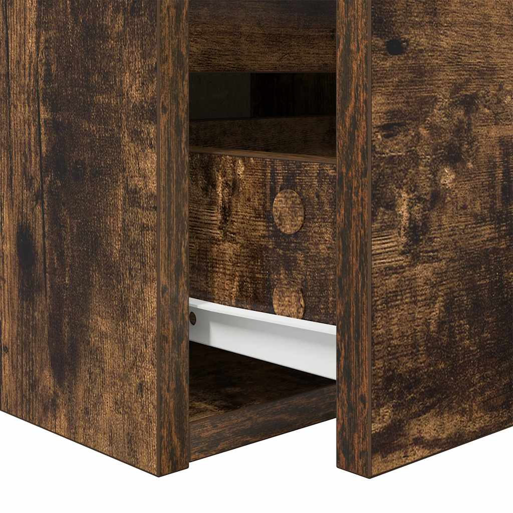 vidaXL Wall-mounted Bedside Cabinets 2 pcs Smoked Oak 38x34x40 cm