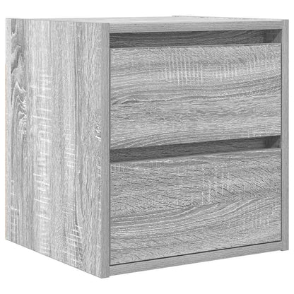 vidaXL Wall-mounted Bedside Cabinets 2 pcs Grey Sonoma 38x34x40 cm