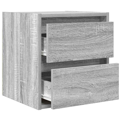 vidaXL Wall-mounted Bedside Cabinets 2 pcs Grey Sonoma 38x34x40 cm