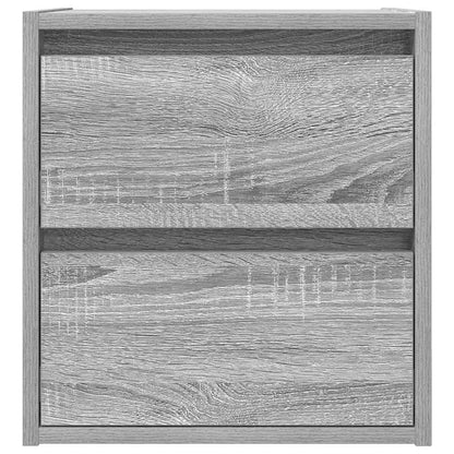 vidaXL Wall-mounted Bedside Cabinets 2 pcs Grey Sonoma 38x34x40 cm
