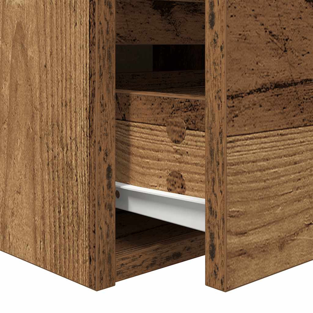 vidaXL Wall-mounted Bedside Cabinet Old Wood 38x34x40 cm