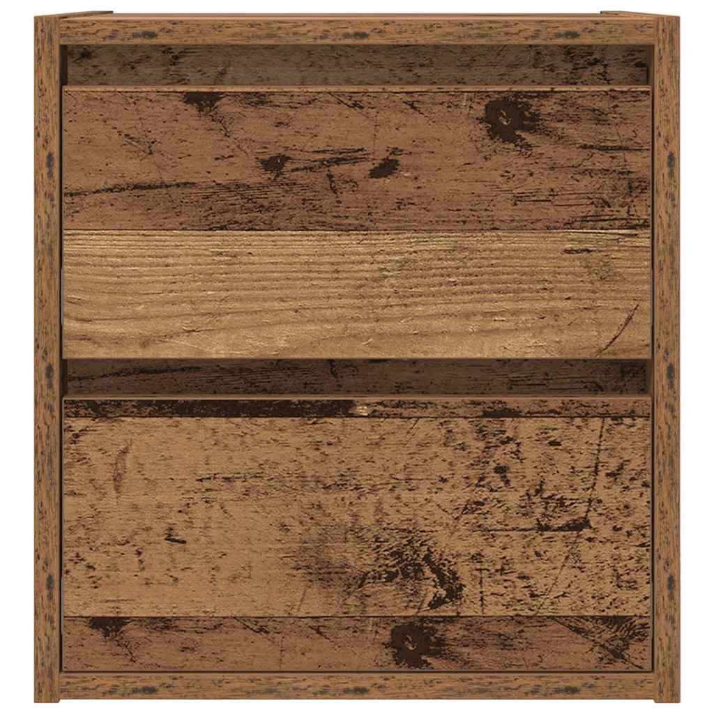 vidaXL Wall-mounted Bedside Cabinets 2 pcs Old Wood 38x34x40 cm