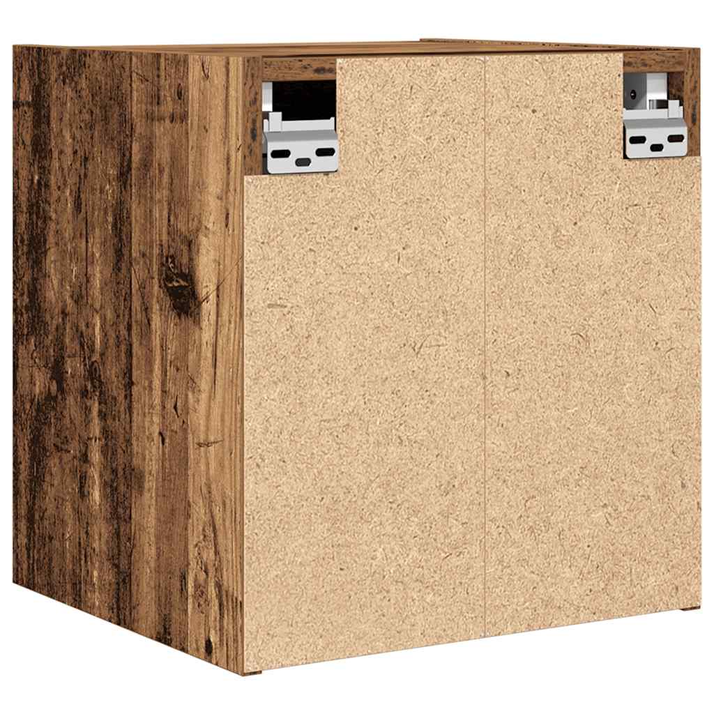 vidaXL Wall-mounted Bedside Cabinets 2 pcs Old Wood 38x34x40 cm