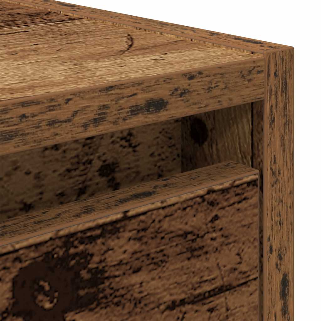 vidaXL Wall-mounted Bedside Cabinets 2 pcs Old Wood 38x34x40 cm