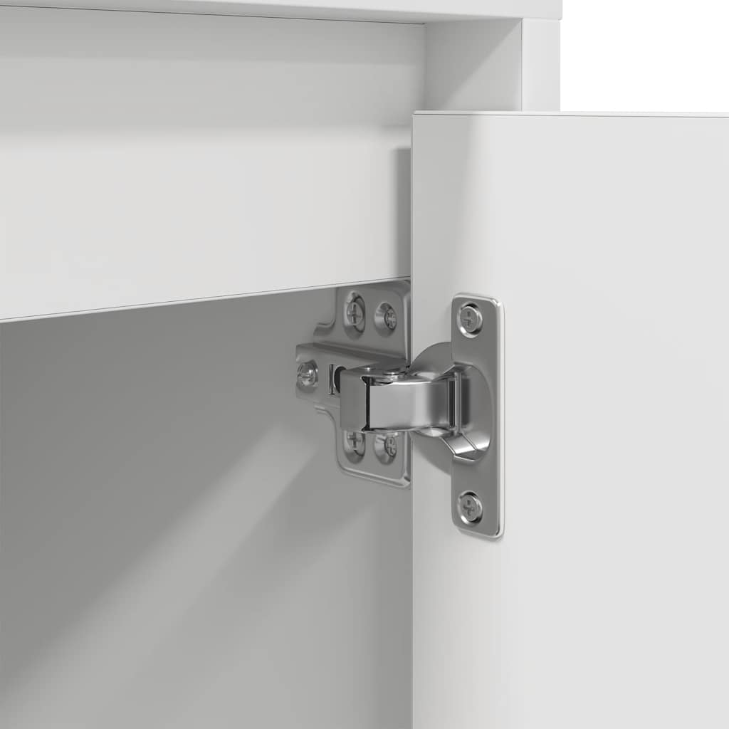 vidaXL Bedside Cabinets with LED Lights 2 pcs White 38x34x50 cm