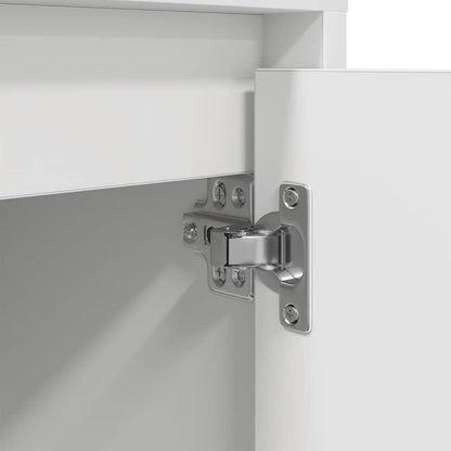 vidaXL Bedside Cabinets with LED Lights 2 pcs White 38x34x50 cm
