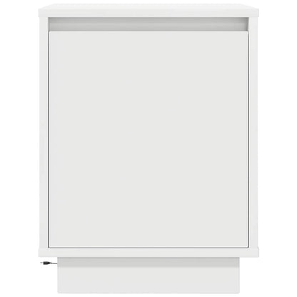 vidaXL Bedside Cabinets with LED Lights 2 pcs White 38x34x50 cm