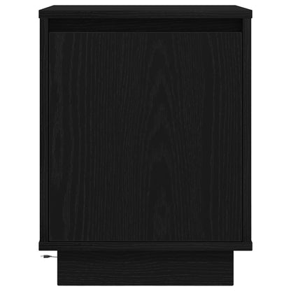 vidaXL Bedside Cabinet with LED Lights Black 38x34x50 cm