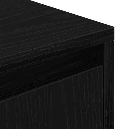 vidaXL Bedside Cabinet with LED Lights Black 38x34x50 cm