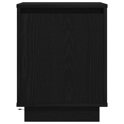 vidaXL Bedside Cabinets with LED Lights 2 pcs Black 38x34x50 cm