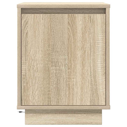 vidaXL Bedside Cabinet with LED Lights Sonoma Oak 38x34x50 cm