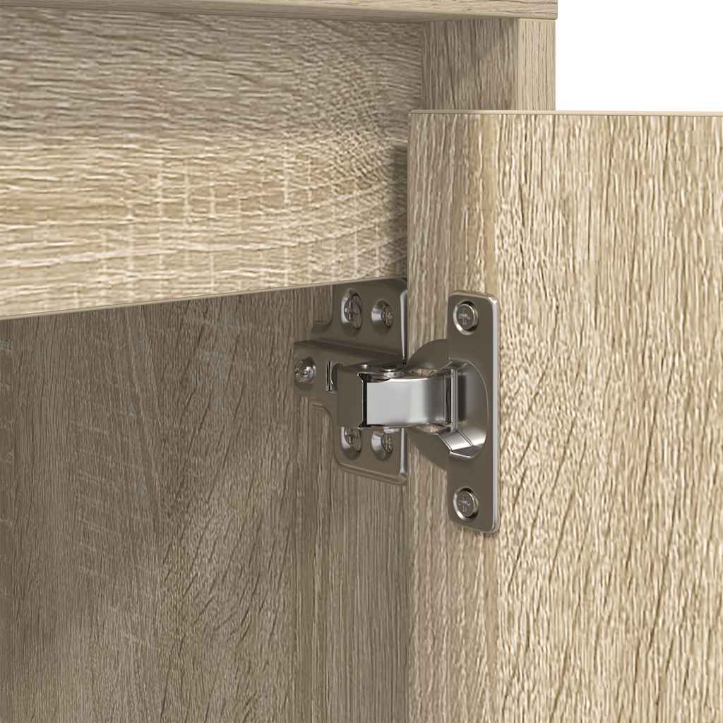 vidaXL Bedside Cabinet with LED Lights Sonoma Oak 38x34x50 cm
