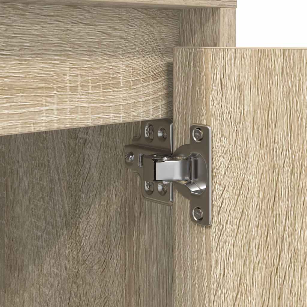 vidaXL Bedside Cabinets with LED Lights 2 pcs Sonoma Oak 38x34x50 cm