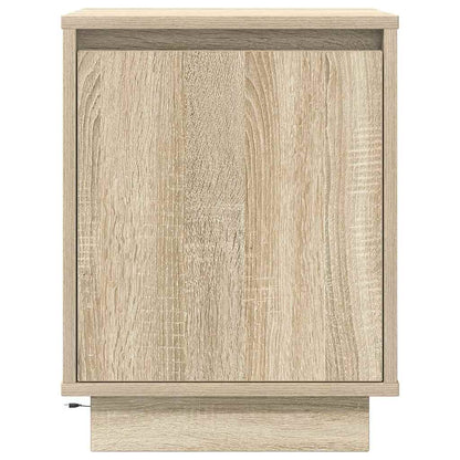 vidaXL Bedside Cabinets with LED Lights 2 pcs Sonoma Oak 38x34x50 cm