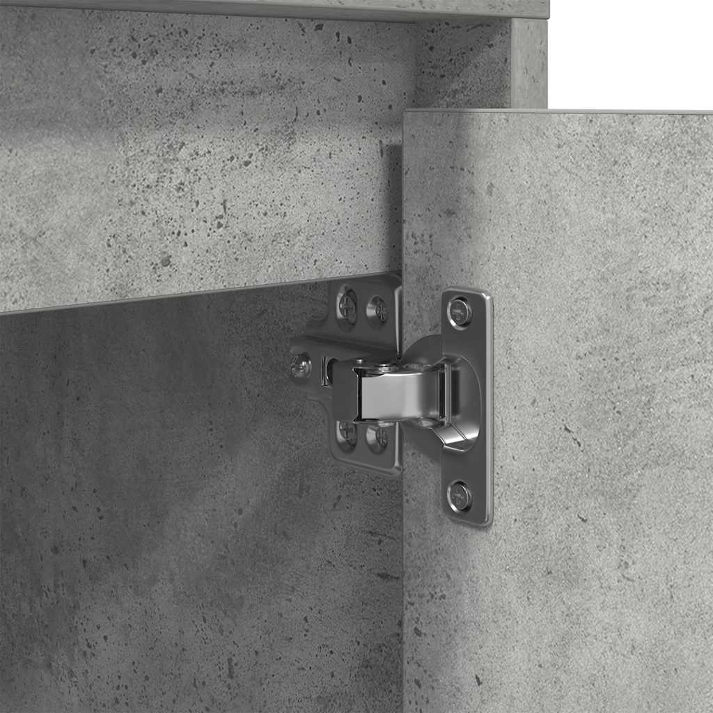 vidaXL Bedside Cabinets with LED Lights 2 pcs Concrete Grey 38x34x50cm