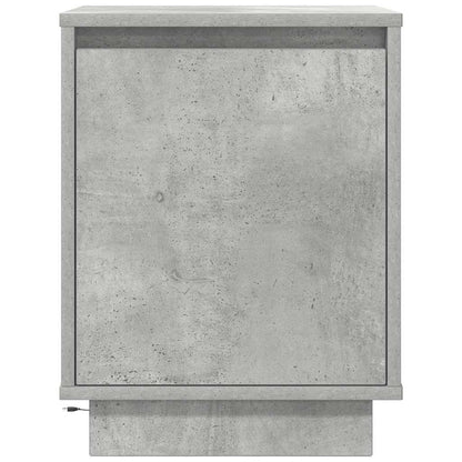 vidaXL Bedside Cabinets with LED Lights 2 pcs Concrete Grey 38x34x50cm