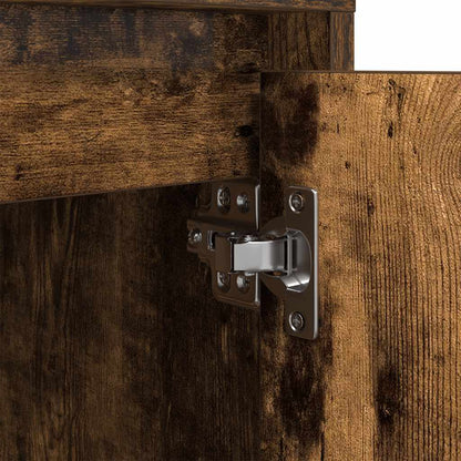 vidaXL Bedside Cabinets with LED Lights 2 pcs Smoked Oak 38x34x50 cm