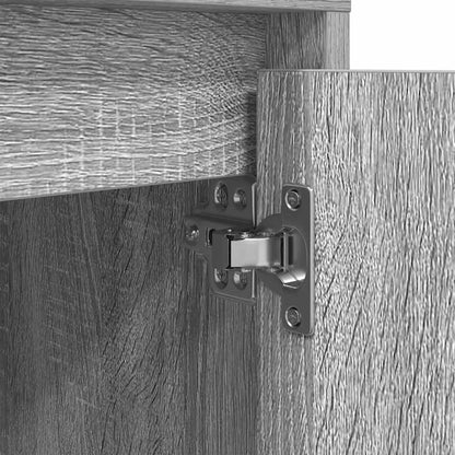vidaXL Bedside Cabinet with LED Lights Grey Sonoma 38x34x50 cm