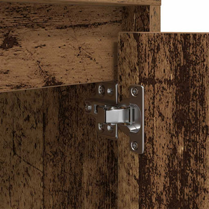vidaXL Bedside Cabinet with LED Lights Old Wood 38x34x50 cm
