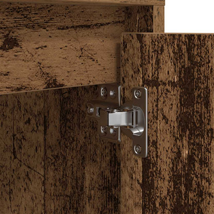 vidaXL Bedside Cabinets with LED Lights 2 pcs Old Wood 38x34x50 cm