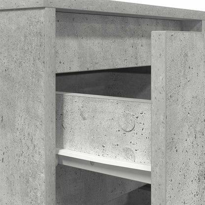 vidaXL Bedside Cabinets with LED Lights 2 pcs Concrete Grey 38x34x50cm