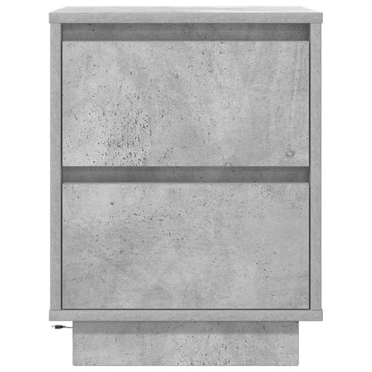 vidaXL Bedside Cabinets with LED Lights 2 pcs Concrete Grey 38x34x50cm