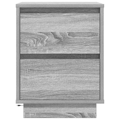 vidaXL Bedside Cabinets with LED Lights 2 pcs Grey Sonoma 38x34x50 cm