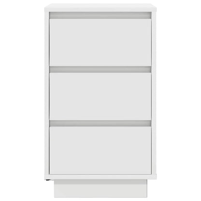 vidaXL Bedside Cabinet with LED Lights White 38x34x65 cm