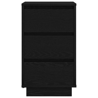 vidaXL Bedside Cabinet with LED Lights Black 38x34x65 cm