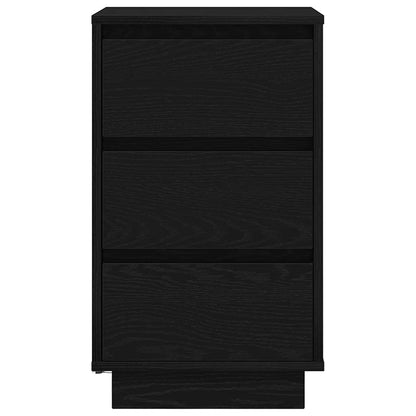 vidaXL Bedside Cabinet with LED Lights Black 38x34x65 cm