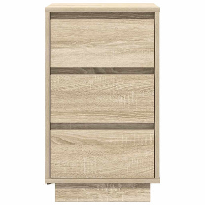 vidaXL Bedside Cabinet with LED Lights Sonoma Oak 38x34x65 cm