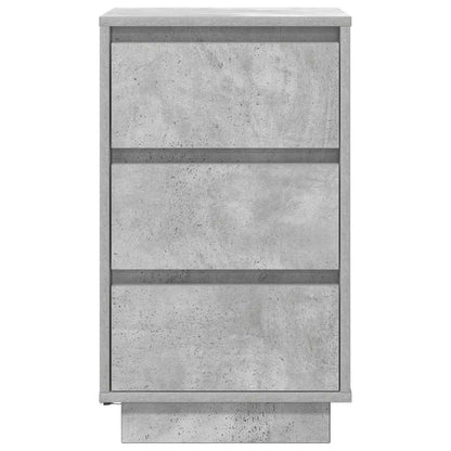 vidaXL Bedside Cabinet with LED Lights Concrete Grey 38x34x65 cm
